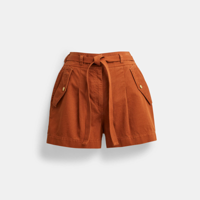 Coach Outlet Garment Dyed Shorts In Red