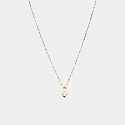 Coach Outlet Signature Crystal Necklace In Gold
