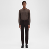 Theory Zaine Pant In Cotton Moleskin In Mink