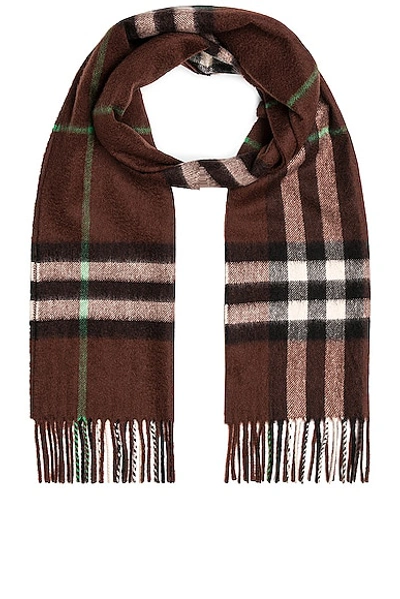 Burberry Giant Check Scarf In Brown