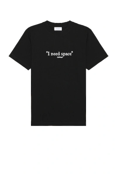 Off-white Black 'give Me Space' T-shirt In Black  