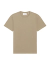 Frame Logo Short Sleeve Tee In Stone Beige