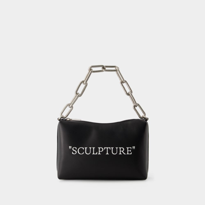 Off-white Sac Block Quote - Off White - Cuir - Noir/argenté In Black