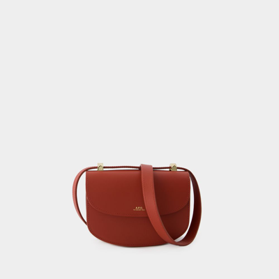 APC GENEVE MINI CROSSBODY - A.P.C. - LEATHER - SMOKED RED