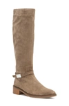 Aquatalia Luxe Suede Knee High Boot In Light Taupe