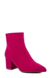 Sugar Nightlife Womens Faux Suede Heel Ankle Boots In Pp-fuchsia Micro