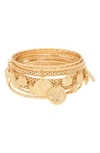 Nordstrom Rack Set Of 8 Assorted Bangle Bracelets In Gold