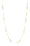SAVVY CIE JEWELS SAVVY CIE JEWELS FRESHWATER PEARL CHAIN NECKLACE