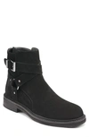 Karl Lagerfeld Suede Harness Boot In Black