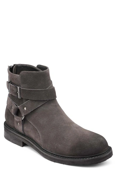 Karl Lagerfeld Suede Harness Boot In Grey
