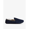 Ted Baker Mens Vallant Suede Moccasin Slippers In Dk-blue