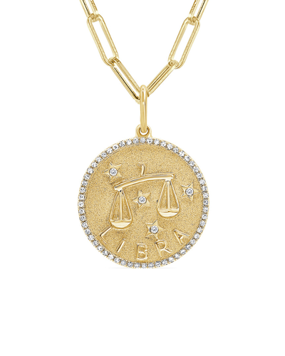 Sabrina Designs 14k 0.21 Ct. Tw. Diamond Zodiac Libra Necklace