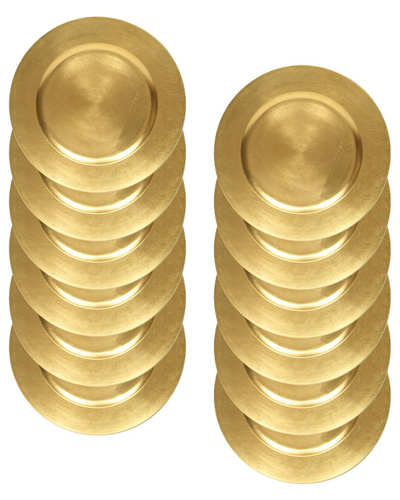 AMERICAN ATELIER AMERICAN ATELIER SET OF 12 ROUND CHARGER PLATES