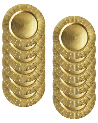 American Atelier Set Of 12 Scallop Charger Plates