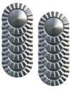 American Atelier Set Of 12 Round Ruffled Charger Plates