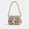 Coach Idol Bag In Python In Brass/chalk