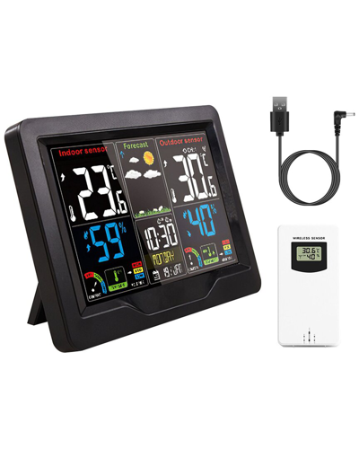 Fresh Fab Finds Wireless Weather Station Alarm Clock In Black