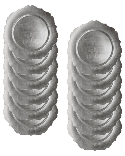 American Atelier Set Of 12 Scallop Charger Plates