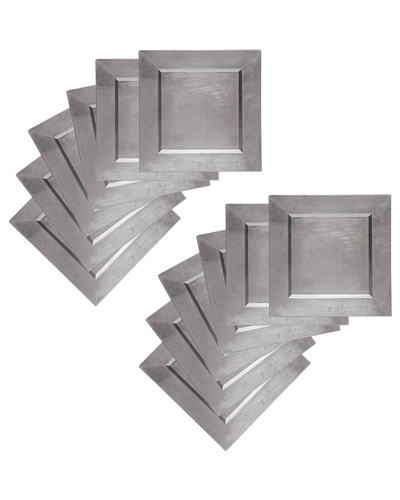 American Atelier Set Of 12 Square Charger Plates