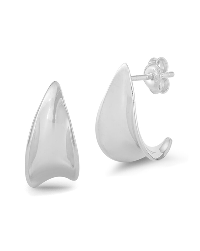 Chloe & Madison Chloe And Madison Silver Concave Earrings