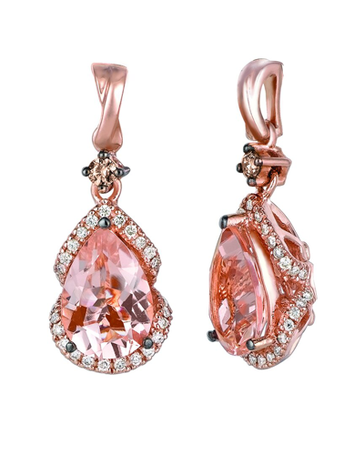 Le Vian Red Carpet 14k Strawberry Gold 3.02 Ct. Tw. Diamond & Morganite Earrings