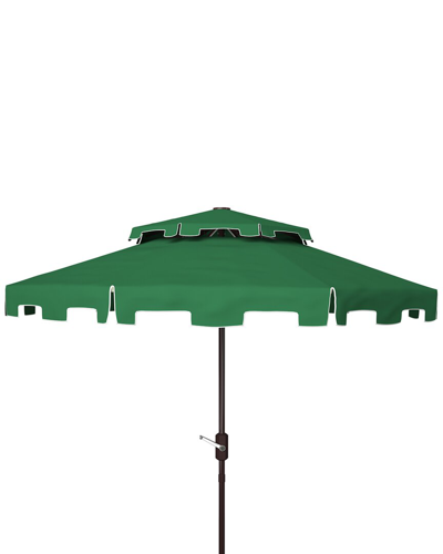Safavieh Zimmerman 9ft Dbletop Umbrella In Green