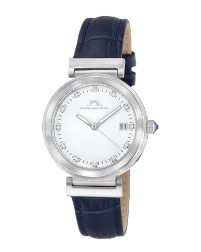 Porsamo Bleu Dahlia Women's Blue Leather Watch