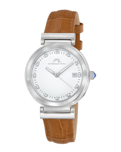 Porsamo Bleu Dahlia Women's Cognac Leather Watch In Multi