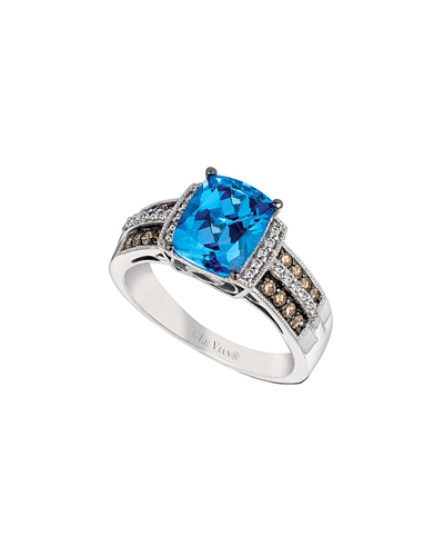 Le Vian 14k 2.29 Ct. Tw. Diamond & Signity Blue Topaz Ring