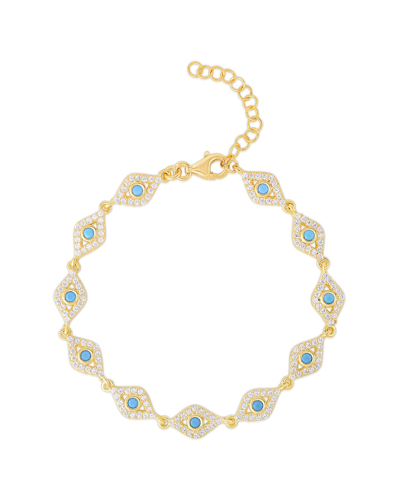 Sphera Milano Gold Over Silver Evil Eye Bracelet