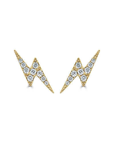 Sabrina Designs 14k 0.13 Ct. Tw. Diamond Lightning Bolt Studs