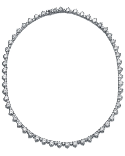 Rachel Glauber Plated Cz Tennis Necklace