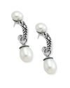 Samuel B. Silver Pearl Drop Hoops