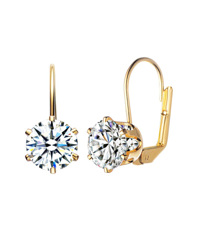 Rachel Glauber 14k Plated Cz Classic Earrings