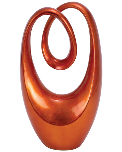 Peyton Lane Abstract Swirl Sculpture In Orange