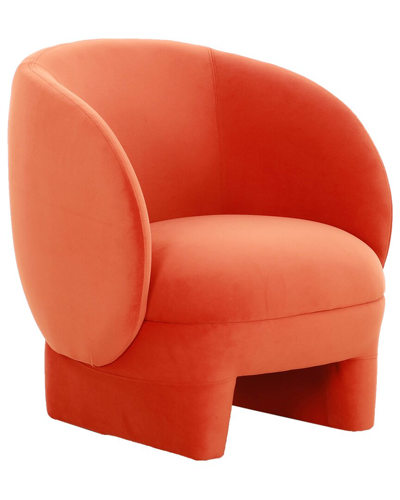 Tov Furniture Kiki Velvet Accent Chair In Orange