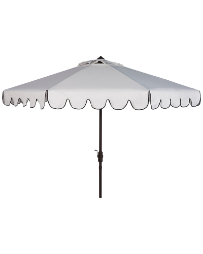 Safavieh Venice Single Scallop 9ft Crank Outdoor Push Button Tilt Umbrella