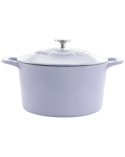 Martha Stewart 7qt Enameled Cast Iron Dutch Oven With Lid In Purple