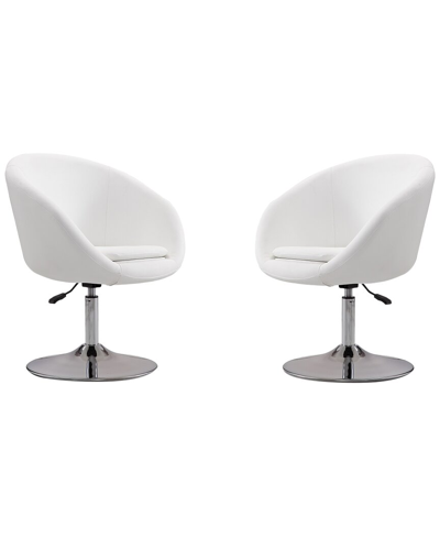 Manhattan Comfort Hopper Accent Chair In White
