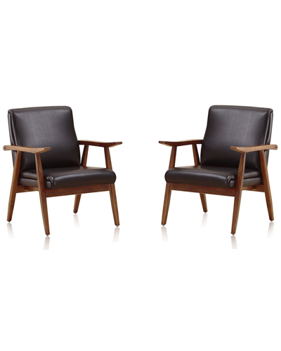 Manhattan Comfort Set Of 2 Arch Duke Accent Chairs