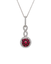 LE VIAN LE VIAN 14K 0.49 CT. TW. DIAMOND & RUBY PENDANT NECKLACE