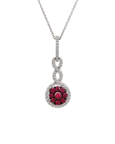 Le Vian 14k 0.49 Ct. Tw. Diamond & Ruby Pendant Necklace