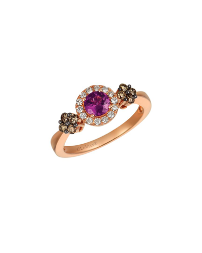 Le Vian 14k Strawberry Gold 0.34 Ct. Tw. Diamond & Purple Garnet Ring