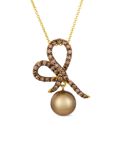 Le Vian 14k 0.66 Ct. Tw. Diamond & Tahitian Pearl Necklace