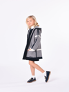 Chloé Intarsia-knit Hooded Coat In Gris