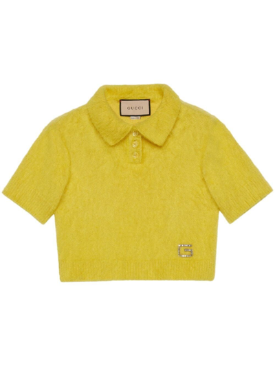 Gucci Silk, Cashmere And Mohair Polo Sweater In Default Title
