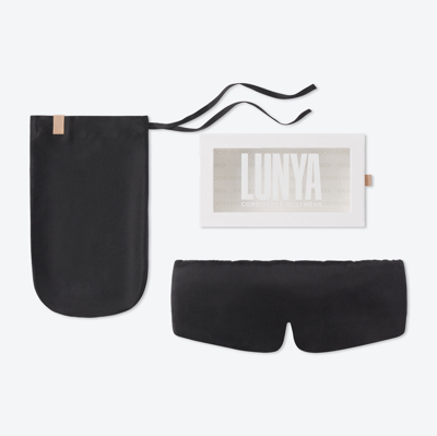 Lunya Washable Silk Sleep Mask In Immersed Black