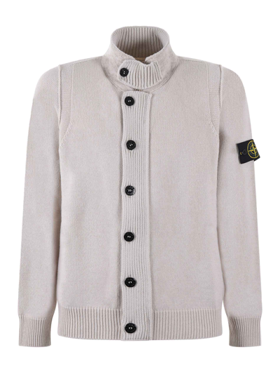 Stone Island Cardigan In Mastice