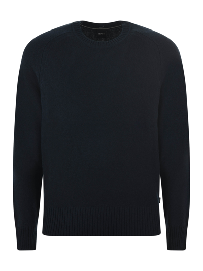 Hugo Boss Boss Sweater In Blu Scuro