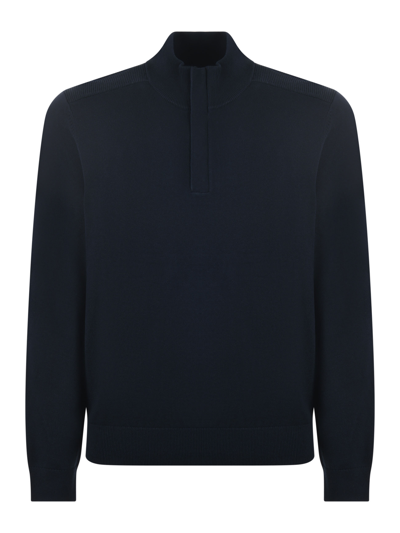 Hugo Boss Sweater Boss Men Color Blue In Blu Scuro